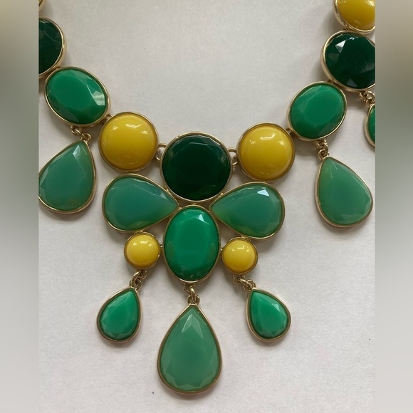Banana Republic Green & Yellow Statement Necklace - Picture 3 of 6